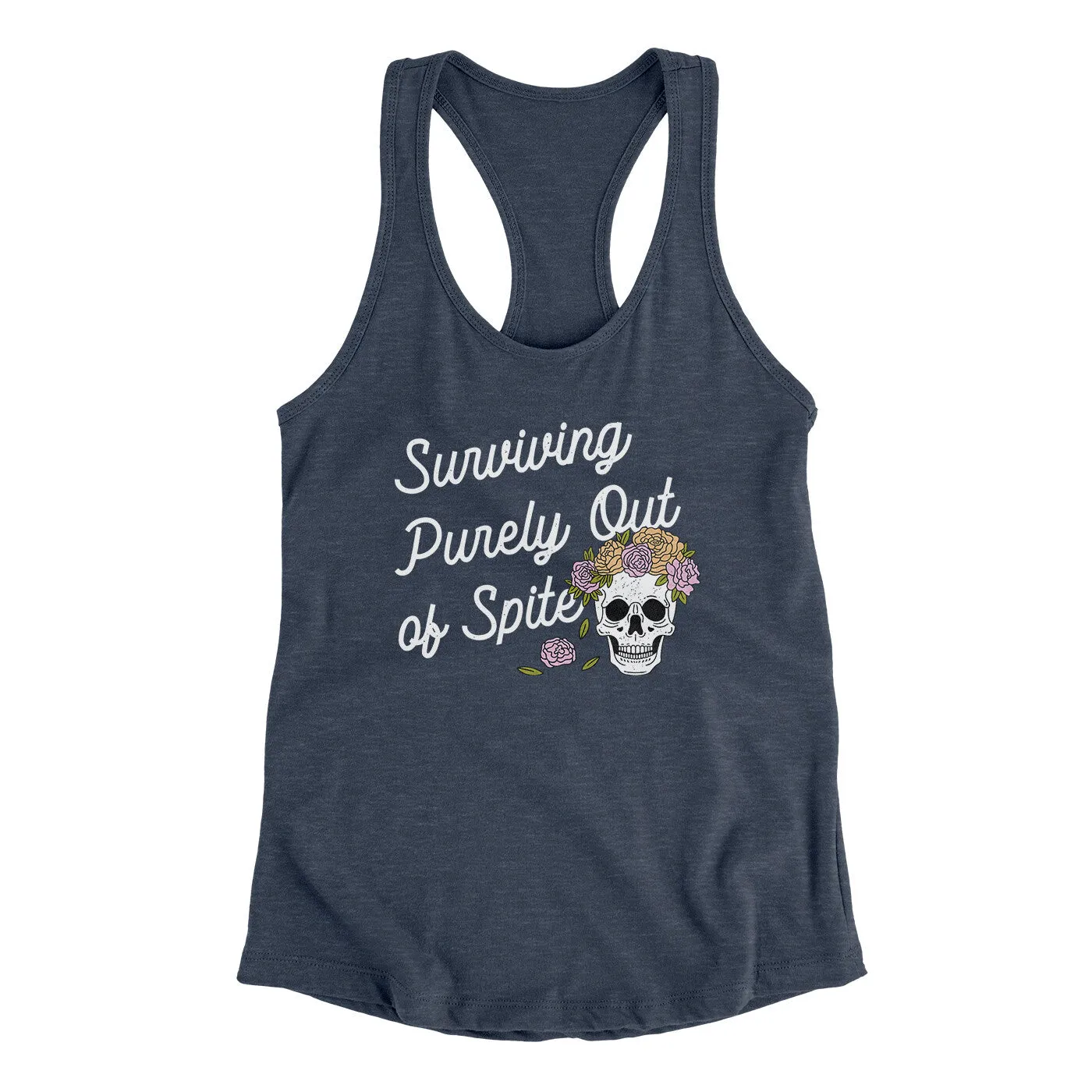 Surviving Purely On Spite Women's Racerback Tank