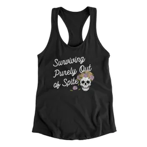Surviving Purely On Spite Women's Racerback Tank