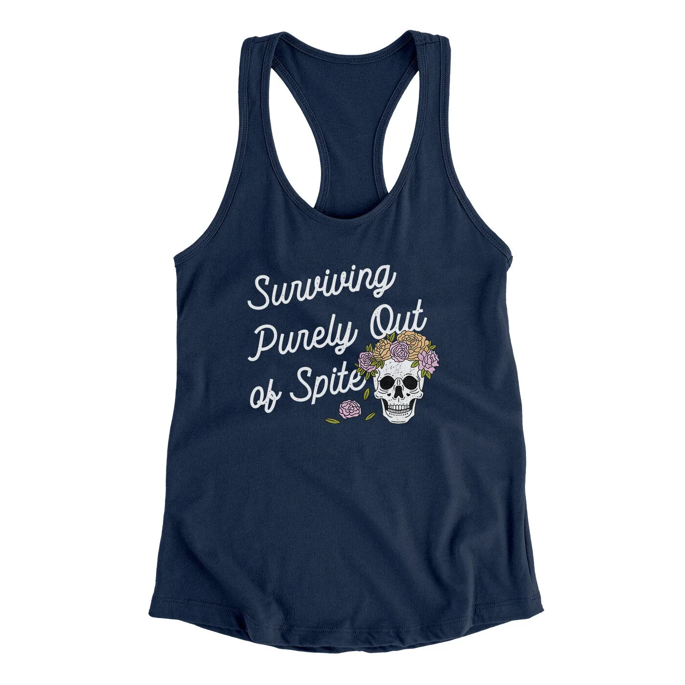 Surviving Purely On Spite Women's Racerback Tank
