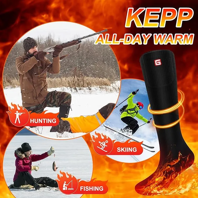 SVPRO Electric Heated Socks Men Women Rechargeable Heating Socks Washable Battery Thermal Foot Warmer Socks Winter Warm Socks
