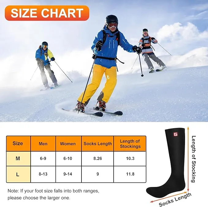Svpro Rechargeable Electric Heated Socks for Men Women,Battery Powered Cold Weather Heat Socks, Outdoor Hunting Riding Camping Hiking Motorcycle Skiing Warm Winter Socks