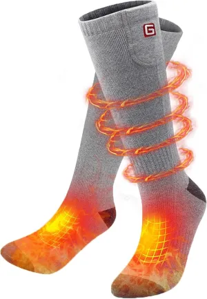 SVPRO Rechargeable Heating Socks Battery Operated Socks Heated for Women Men,Electric Heated Socks with 3 Heating Settings Outdoor Riding Camping Hiking Skiing Motorcycle Winter Electric Warm Socks
