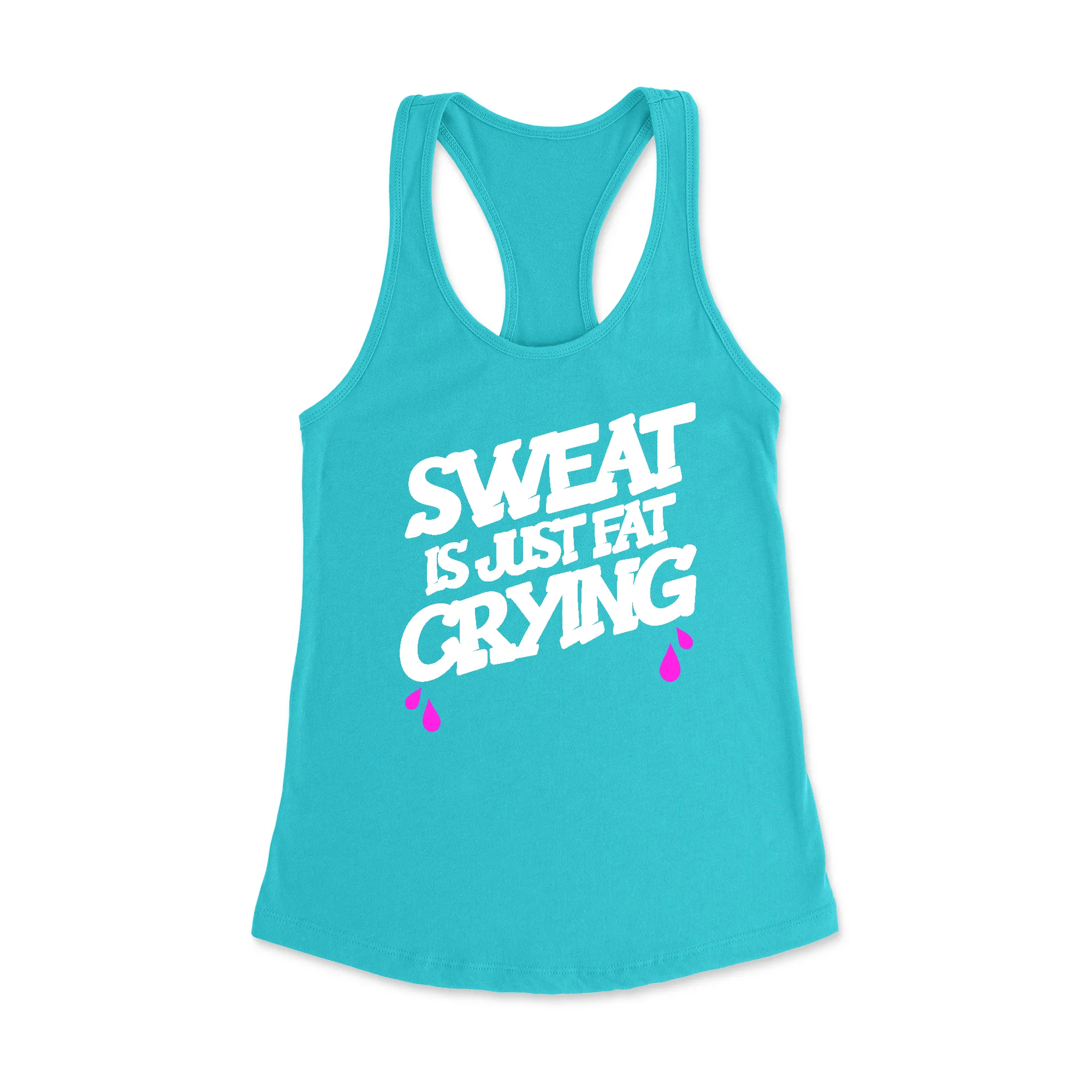 Sweat is just fat crying Racerback Tank Top