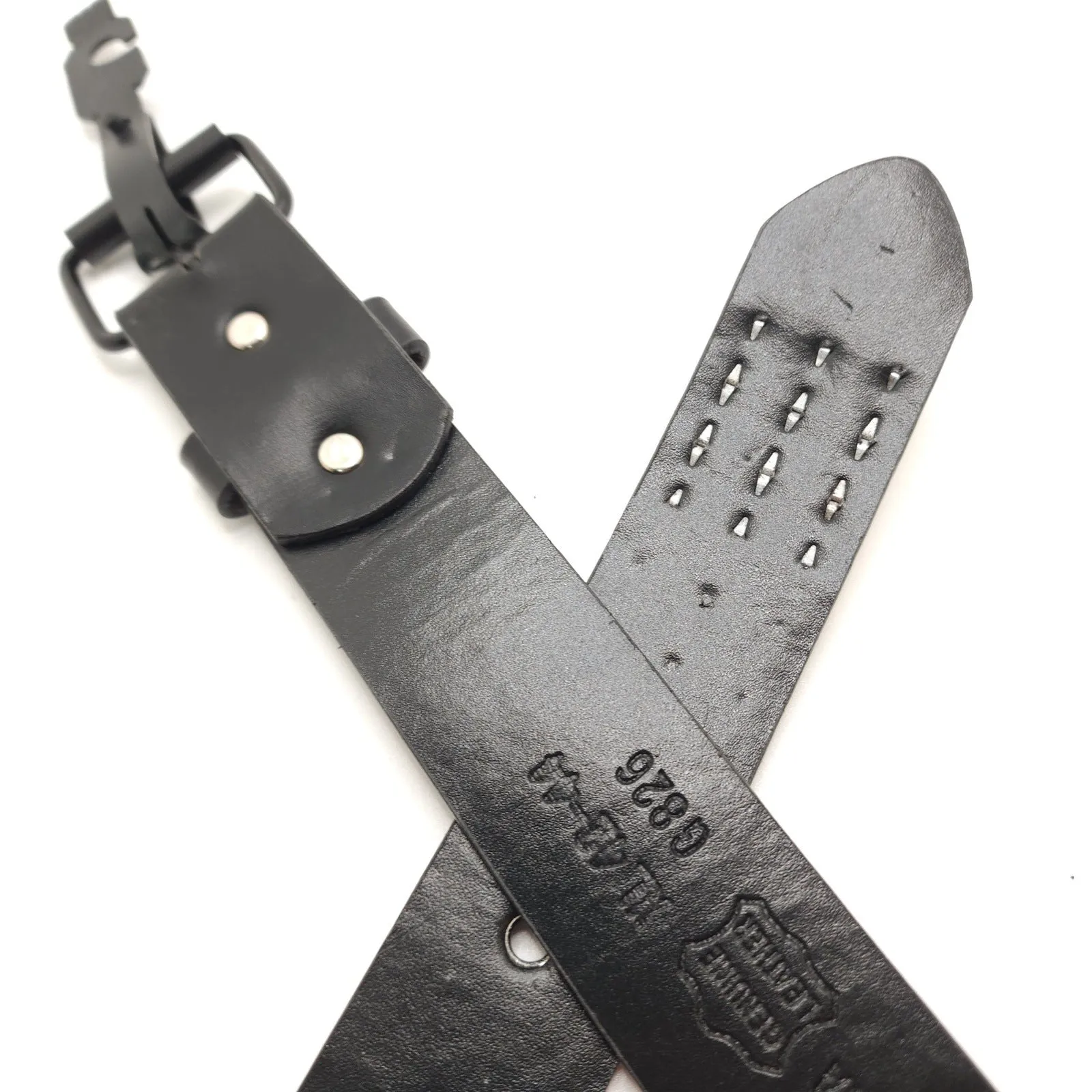 Tan Pointilism Camo Studded Leather Belt