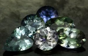 Tanzanite (Zoisite) / unheated Tanzanite, (thermal, rare earth heated form in rare colors especially green, rare blues and others. Zoisite Assorted Color Parcel (6), Natural Faceted, No Heat, VVS