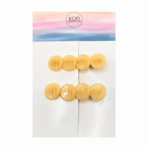 Taupe Oval Hair Clips