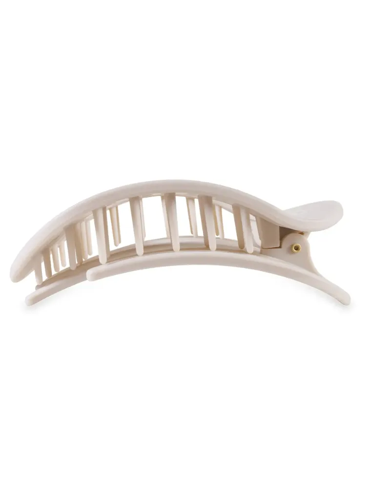 Teletie Large Flat Round Clip - Toasted