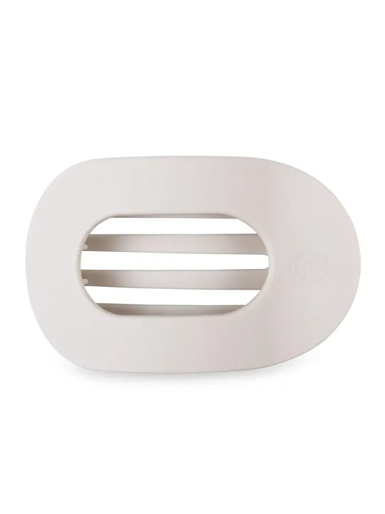 Teletie Large Flat Round Clip - Toasted
