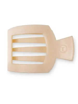 Teletie Medium Flat Square Clip - Almond Beige