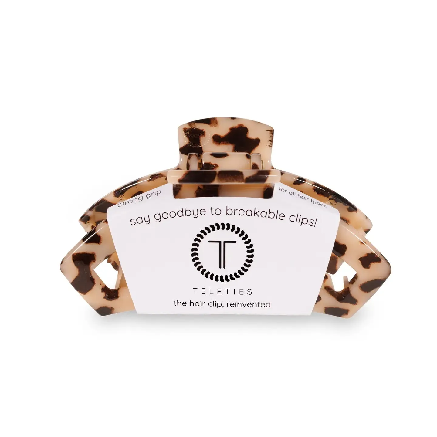 Teleties Medium Open Hair Clip- Blonde Tortoise