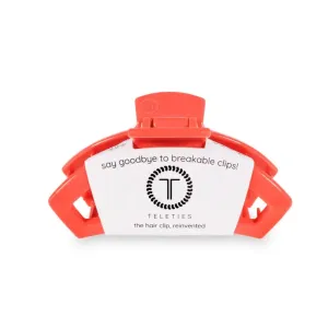 Teleties Medium Open Hair Clip, Coral