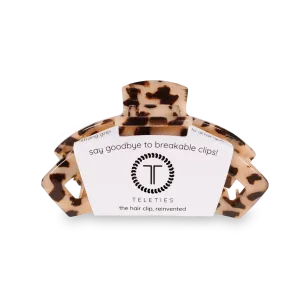 Teleties Open Blonde Tortoise Medium Hair Clip Nude/Brown