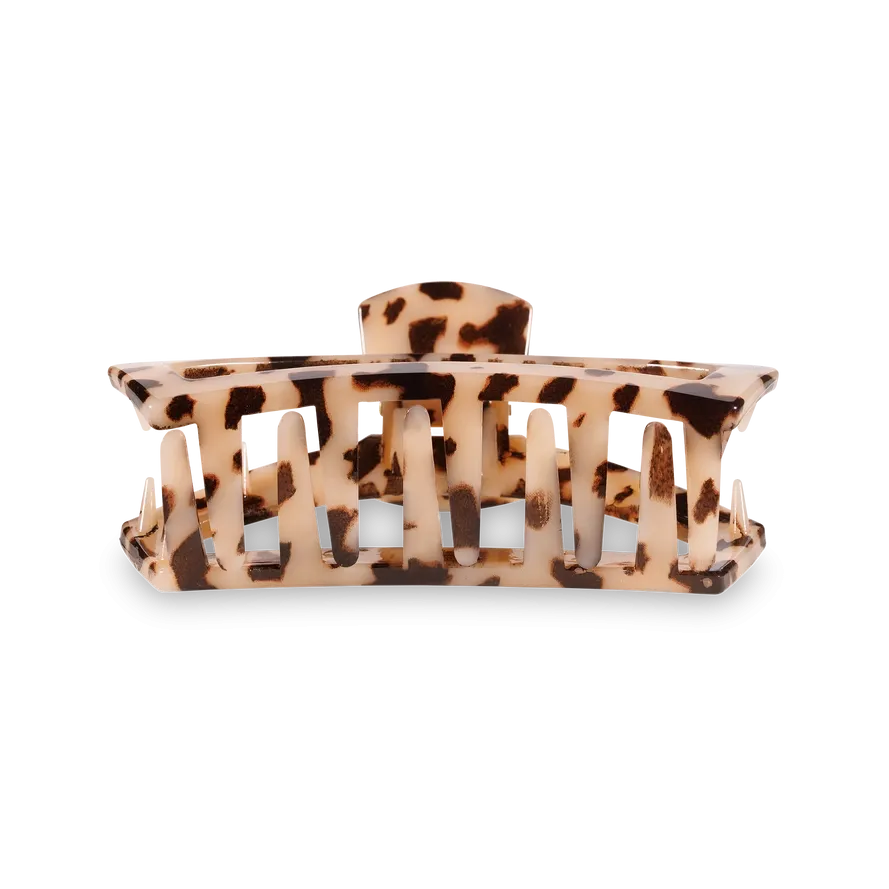 Teleties Open Blonde Tortoise Medium Hair Clip Nude/Brown