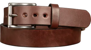 The Eastwood: Men's Brown Non Stitched Leather Belt Max Thick 1.50"