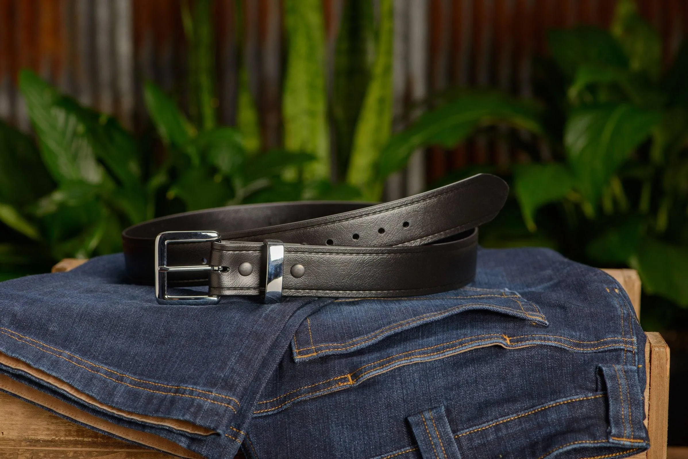 The Hercules Belt™ -  Black With Chrome Buckle And Keeper 1.50" (H300)