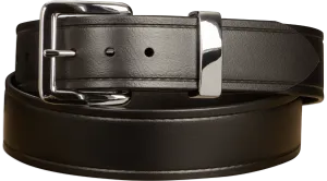 The Hercules Belt™ -  Black With Chrome Buckle And Keeper 1.50" (H300)