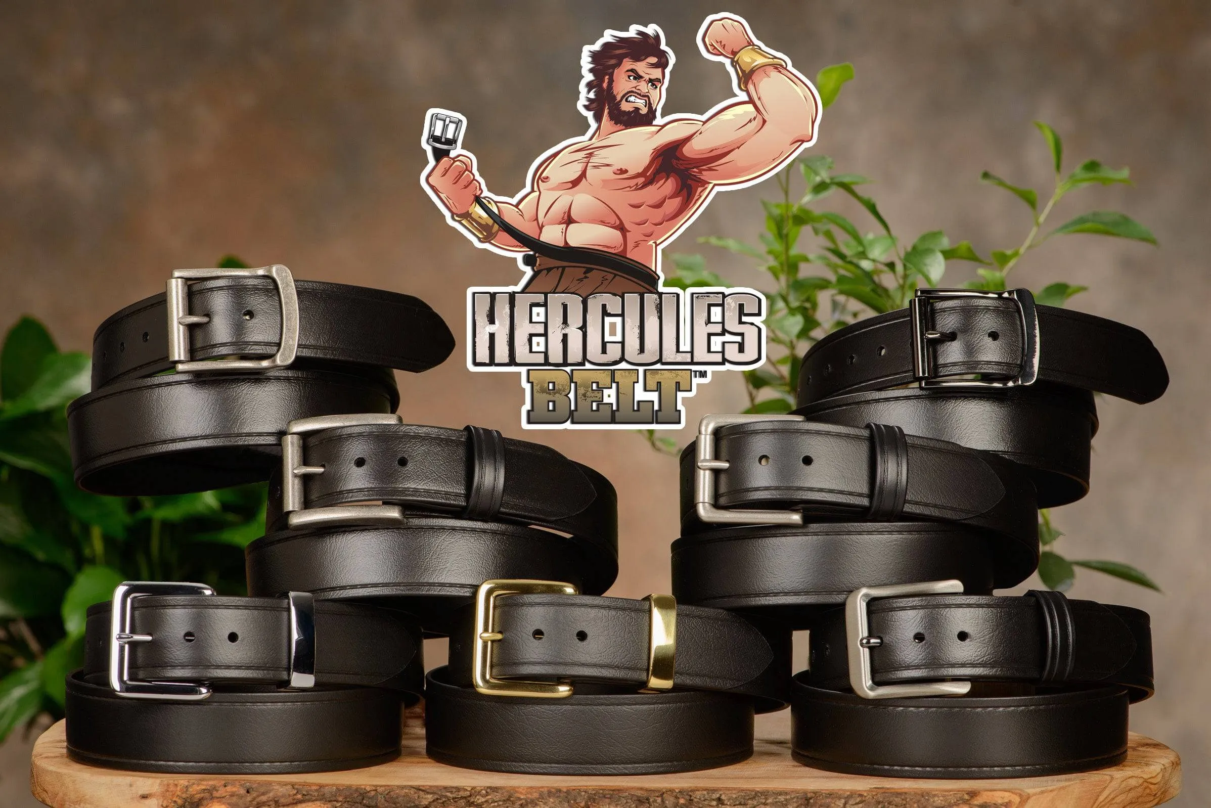 The Hercules Belt™ -  Black With Chrome Buckle And Keeper 1.50" (H300)