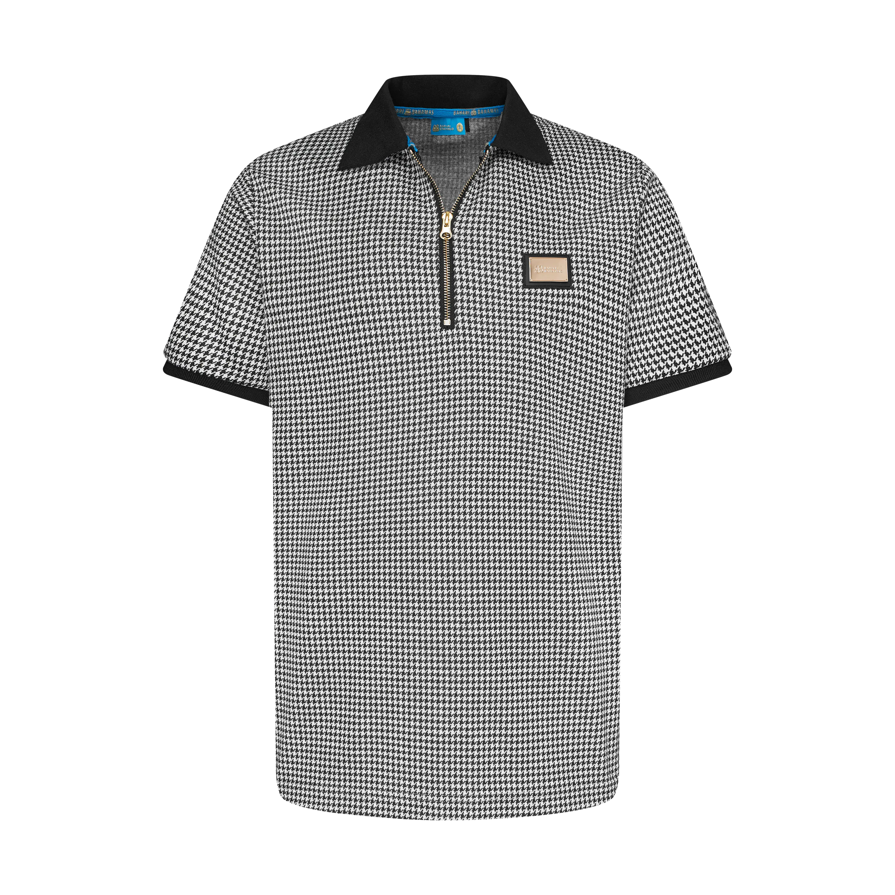 THE HOUNDSTOOTH POLO-BLACK