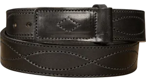 The Pit Boss: Black Figure 8 Black Stitched Buckle-less Ball Hook 1.50"