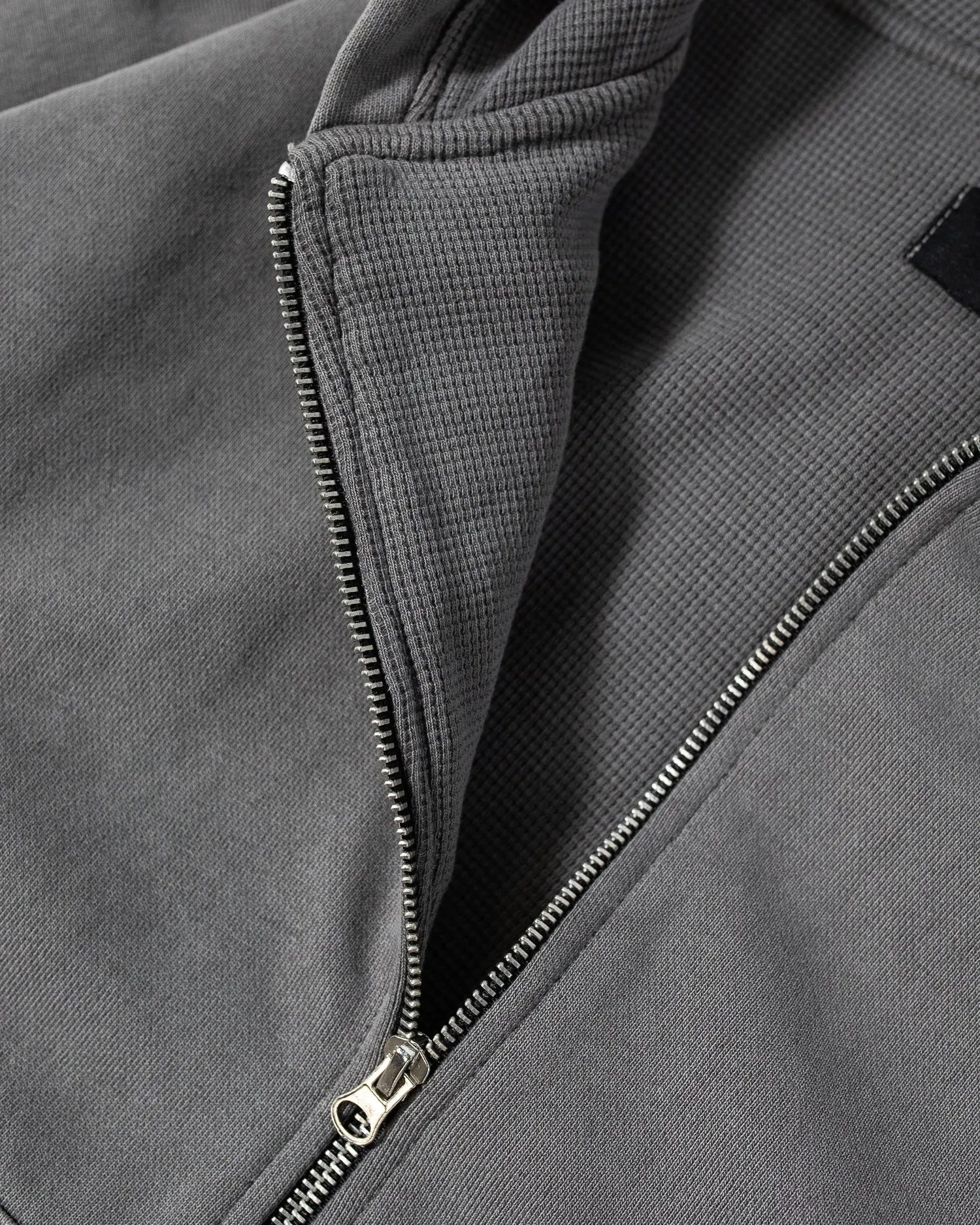Thermal Lined Zip Hoodie - Vintage Grey