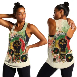 They Want Our Rhythm Not Our Blues Women Racerback Tank Afro Pride Music DT03
