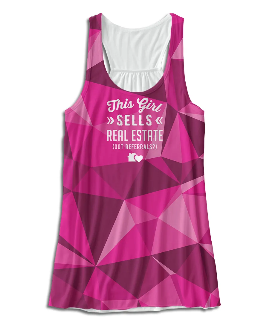This Girl Sells Real Estate (Got Referrals?) Racerback Tank Top