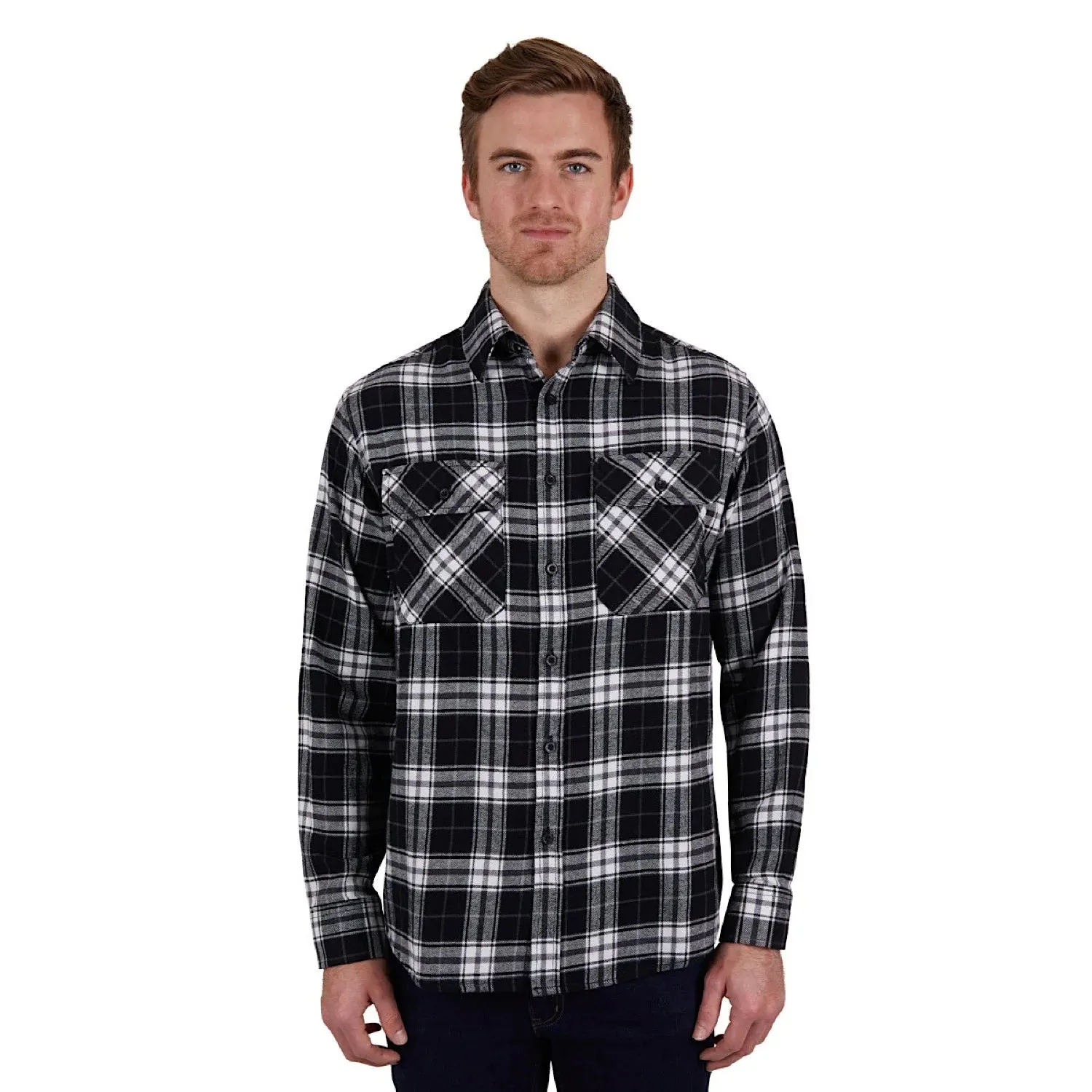THOMAS COOK PABLO THERMAL LONG SLEEVE SHIRT BLACK/WHITE