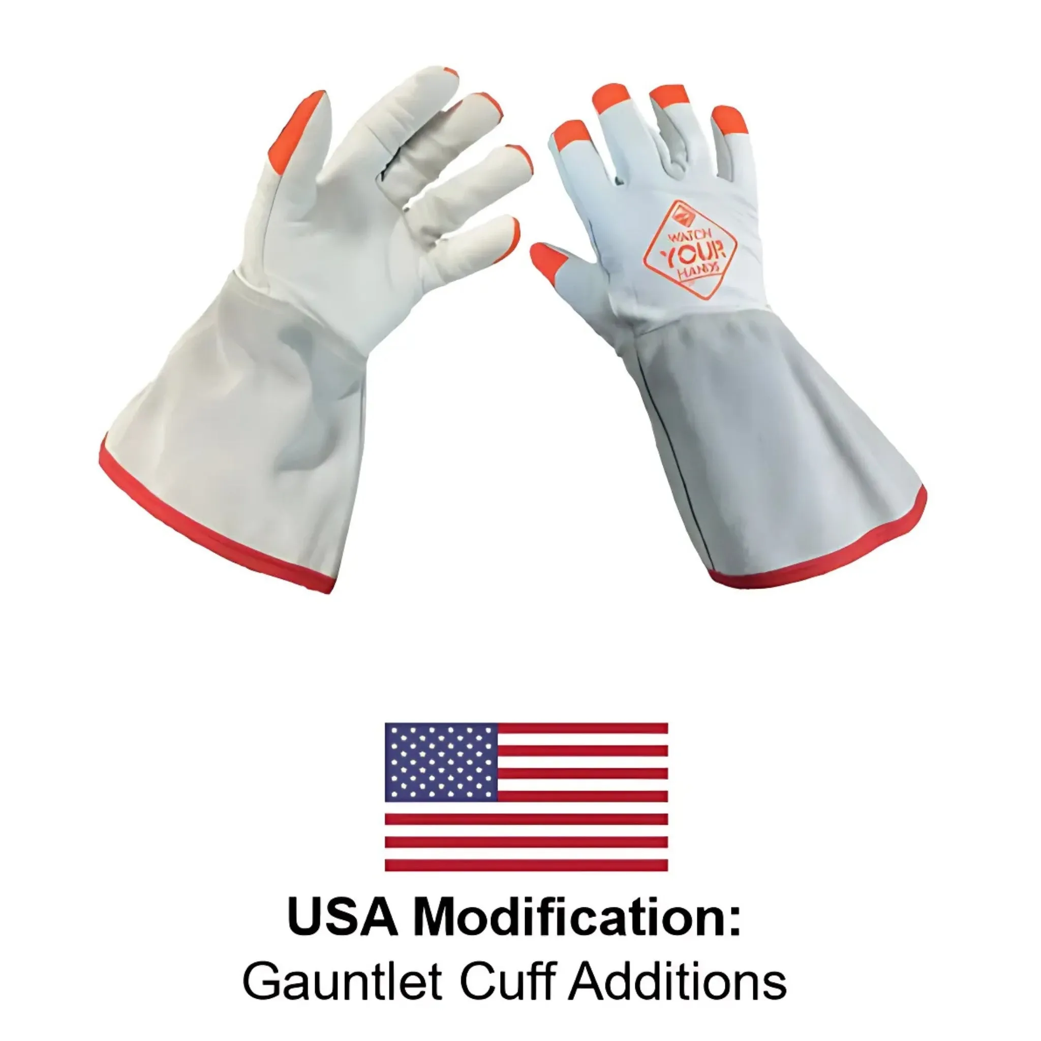 Tilsatec TTP230CRFR-GC5 Hi Vis Arc and Cut Resistant Leather Drivers Glove with 5 Inch Gauntlet Cuff, White, 1 Pair