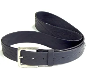 TO-02  1 1/2" Oil Tanned Belt- Celtic Braid Design