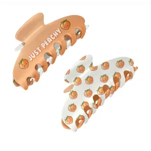 Top Trenz Two Sided Large Claw Clip- Peach