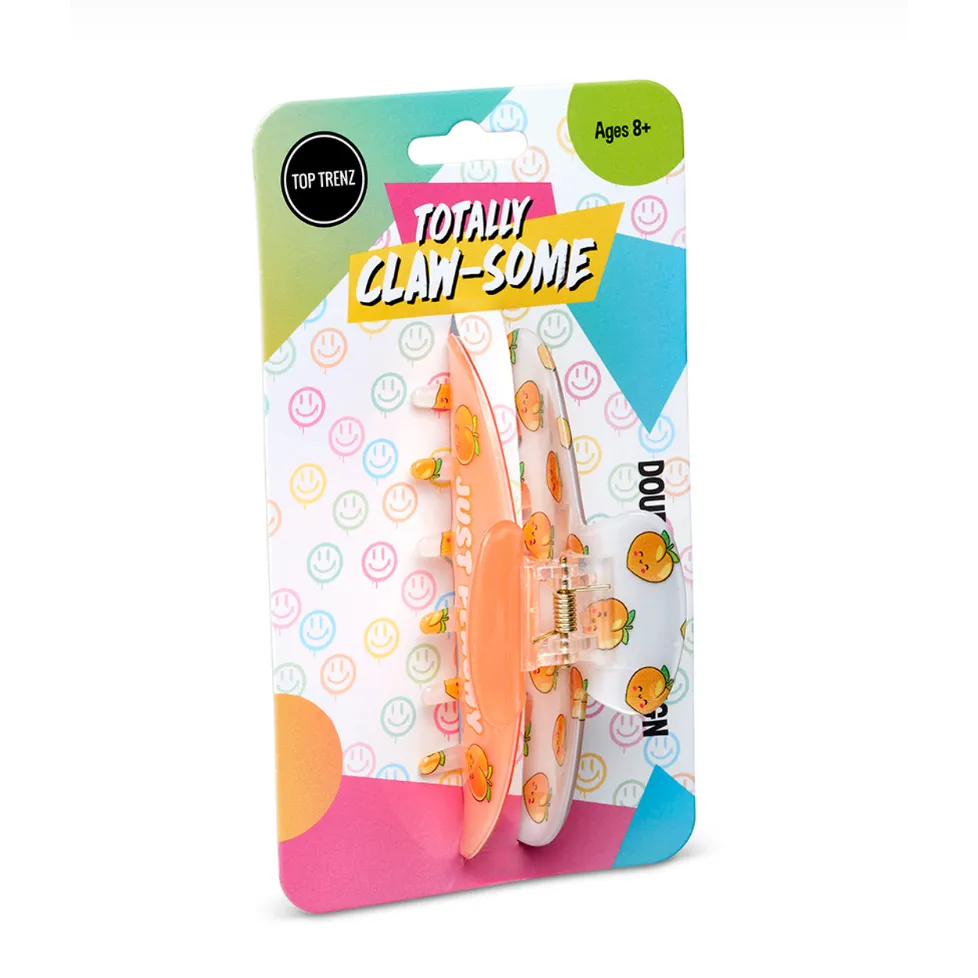 Top Trenz Two Sided Large Claw Clip- Peach