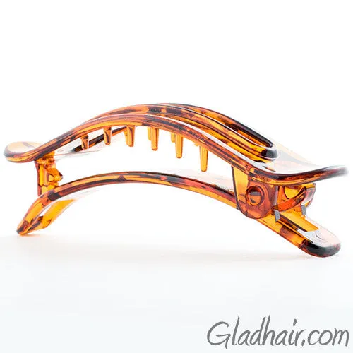 Tortoise Plastic Beak Salon Clip with Lock