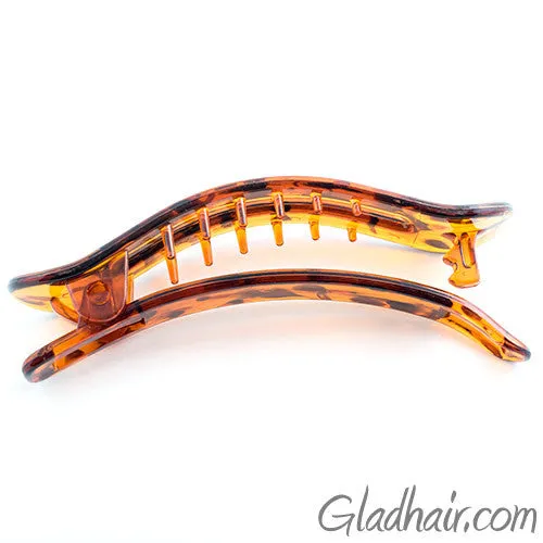 Tortoise Plastic Beak Salon Clip with Lock