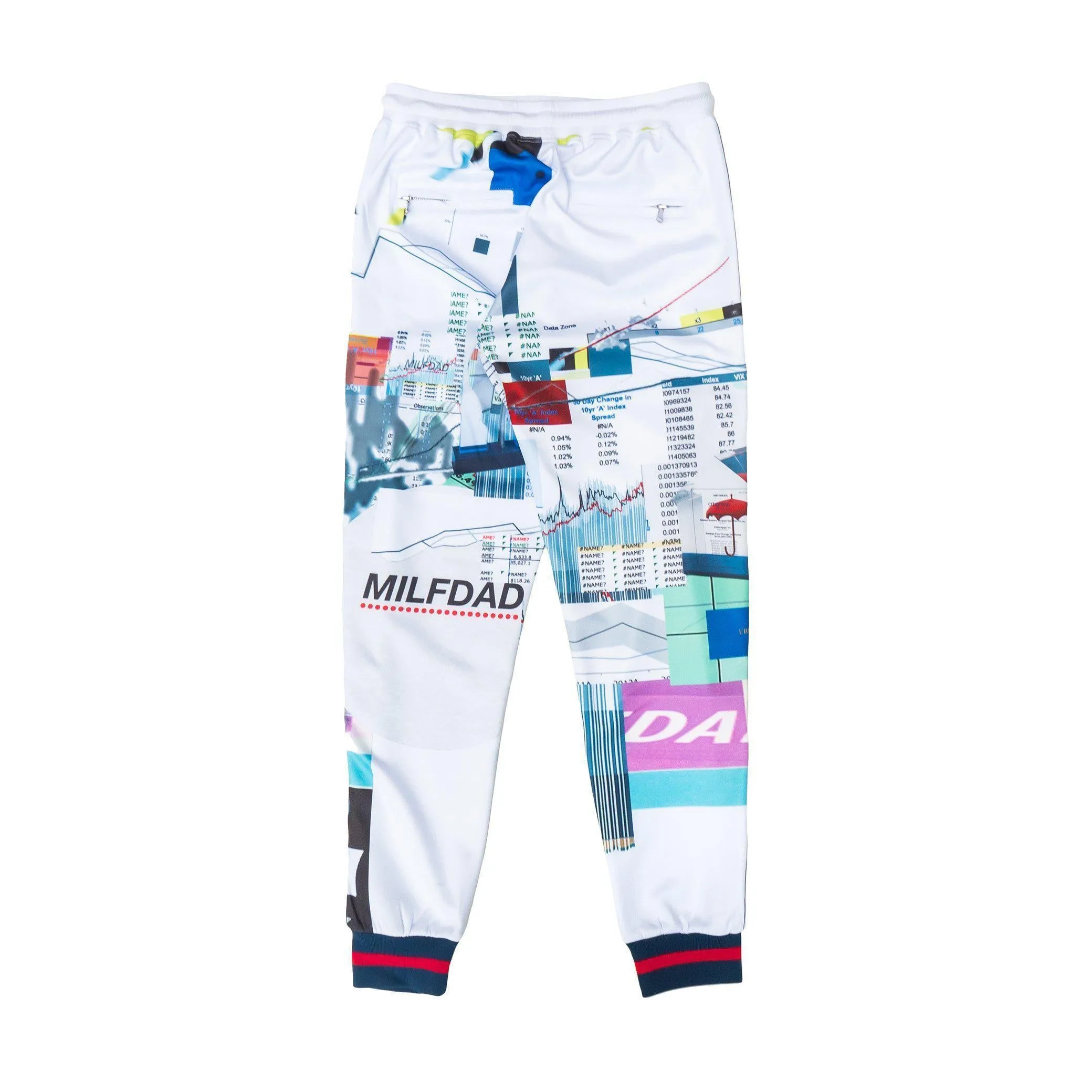 Track Pant - Spreadsheet / White