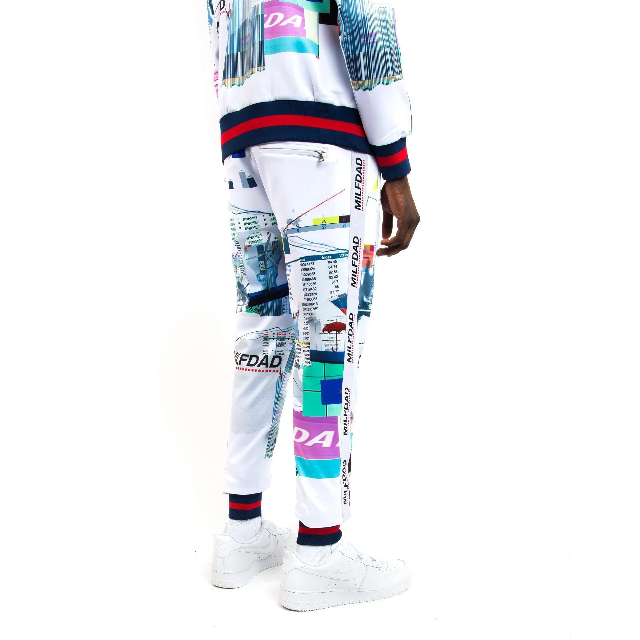 Track Pant - Spreadsheet / White