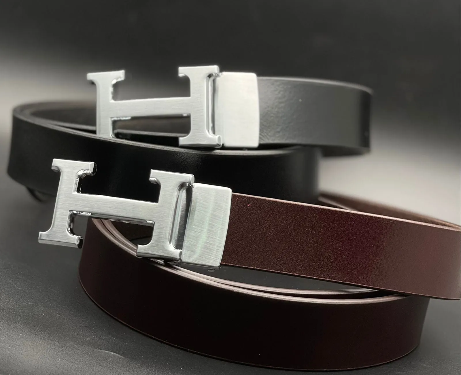 Trendy H Buckle Leather Strap Belt For Men's-Unique and Classy
