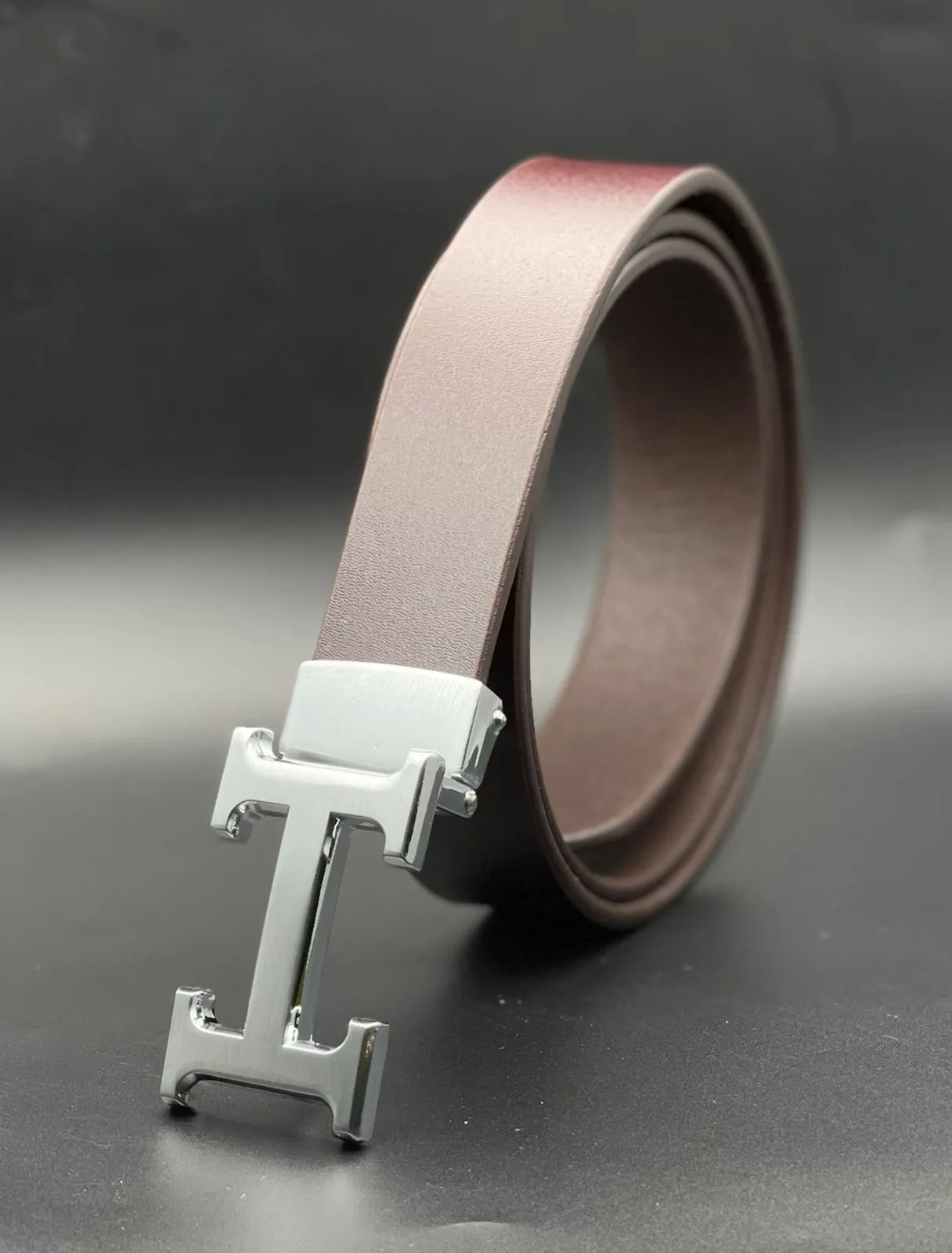 Trendy H Buckle Leather Strap Belt For Men's-Unique and Classy