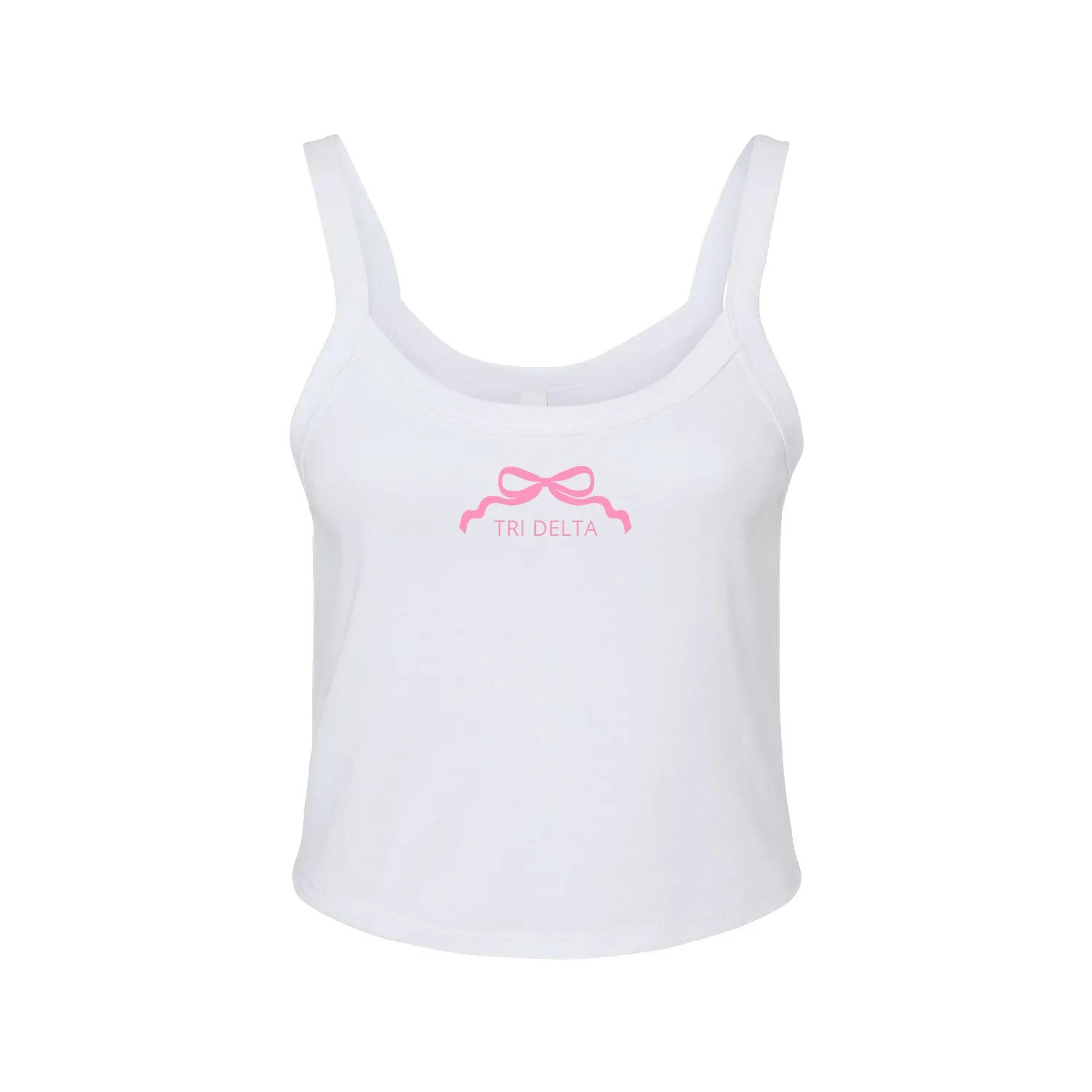 Tri Delta Spaghetti Strap tank - Delta Delta Delta Cropped Camisole Shirt