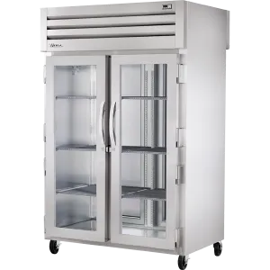 True STG2HPT-2G-2S Pass-Thru Glass Front/Solid Rear Swing Doors Heated Cabinet