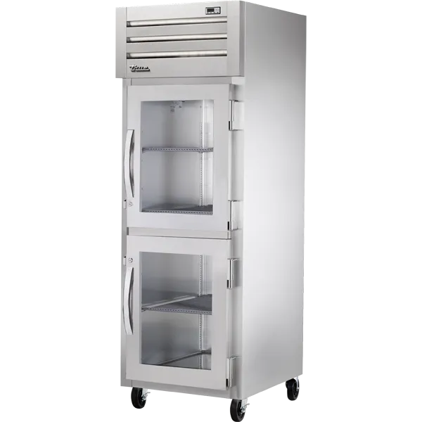 True STR1H-2HG Reach-In Glass Half Swing Door Heated Cabinet