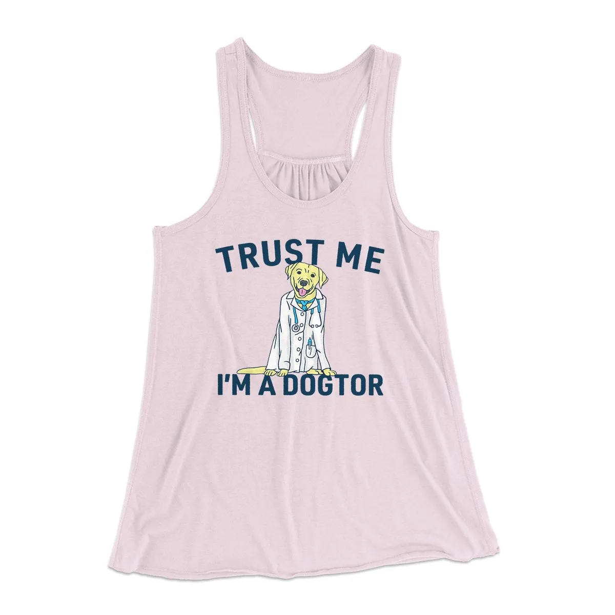 Trust Me I'm A Dogtor Funny Women's Flowey Tank Top