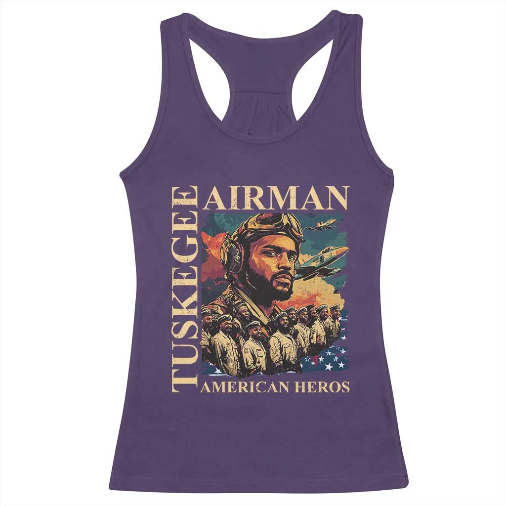 Tuskegee Airman Racerback Tank Top American Heroes US Pilots Black History TS09