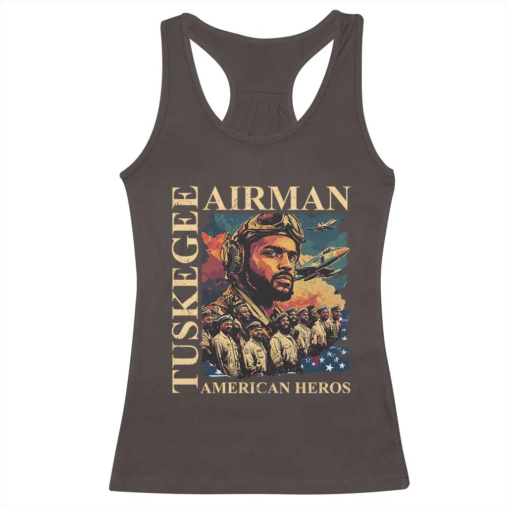 Tuskegee Airman Racerback Tank Top American Heroes US Pilots Black History TS09