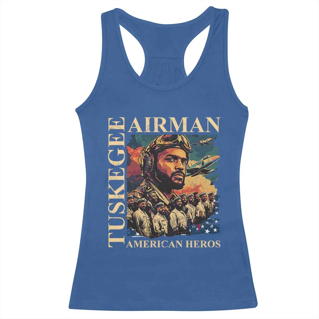 Tuskegee Airman Racerback Tank Top American Heroes US Pilots Black History TS09