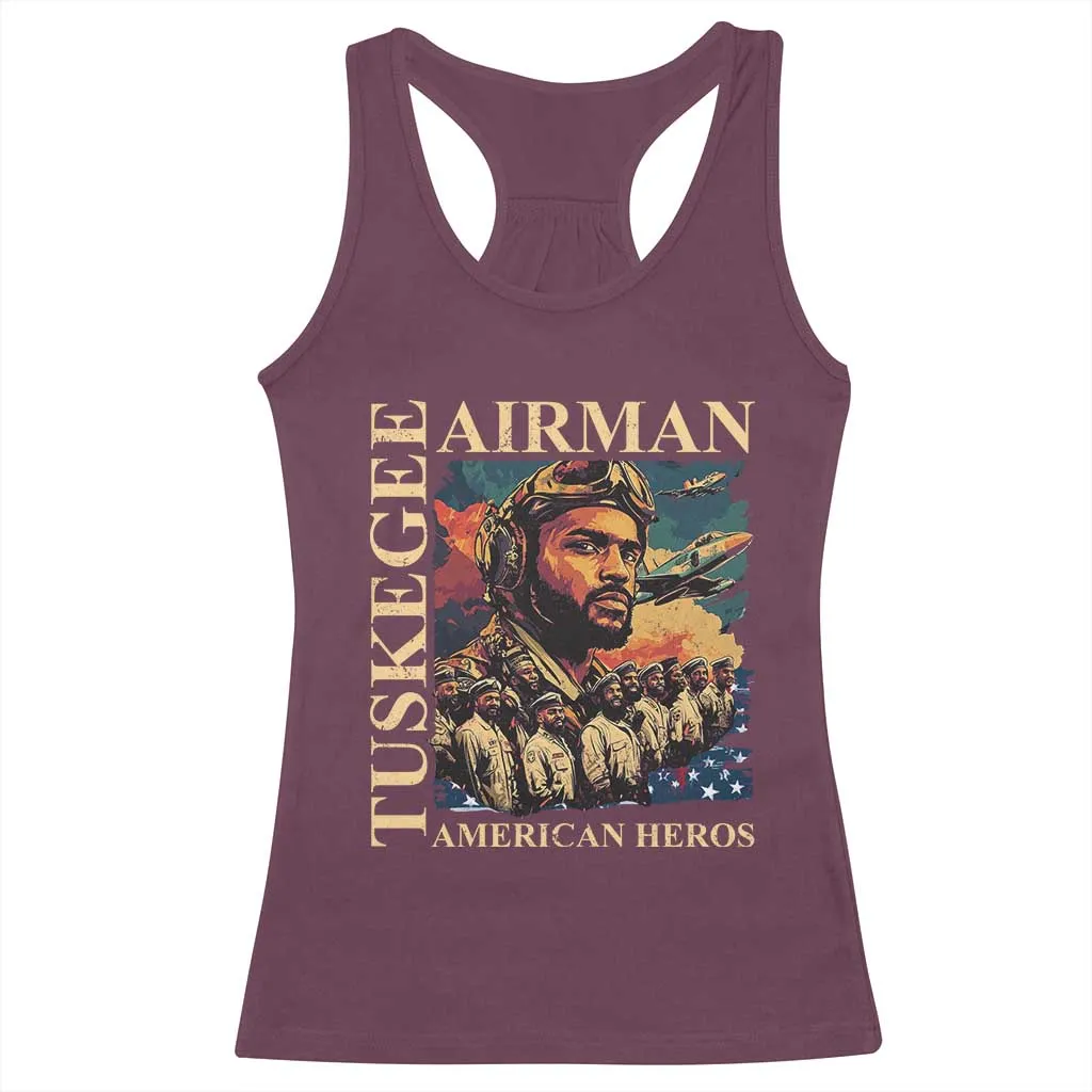 Tuskegee Airman Racerback Tank Top American Heroes US Pilots Black History TS09