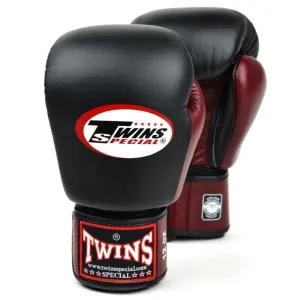 Twins 2 Tone BGVL3 Boxing Gloves - Black/Maroon