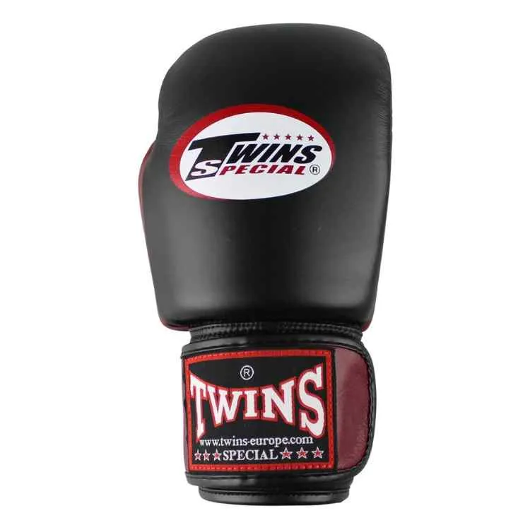 Twins 2 Tone BGVL3 Boxing Gloves - Black/Maroon