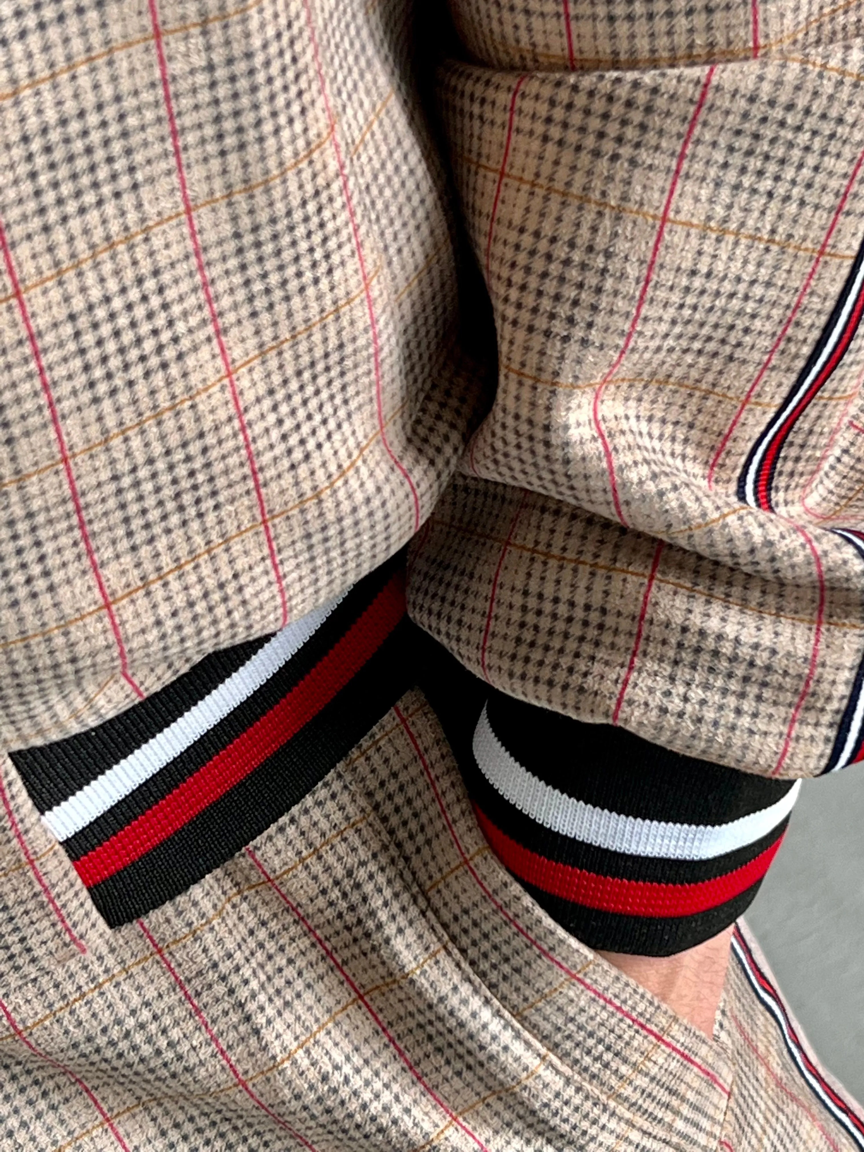 Two Piece Tracksuit Set - Plaid Casual Tracksuits TheGentlemen™