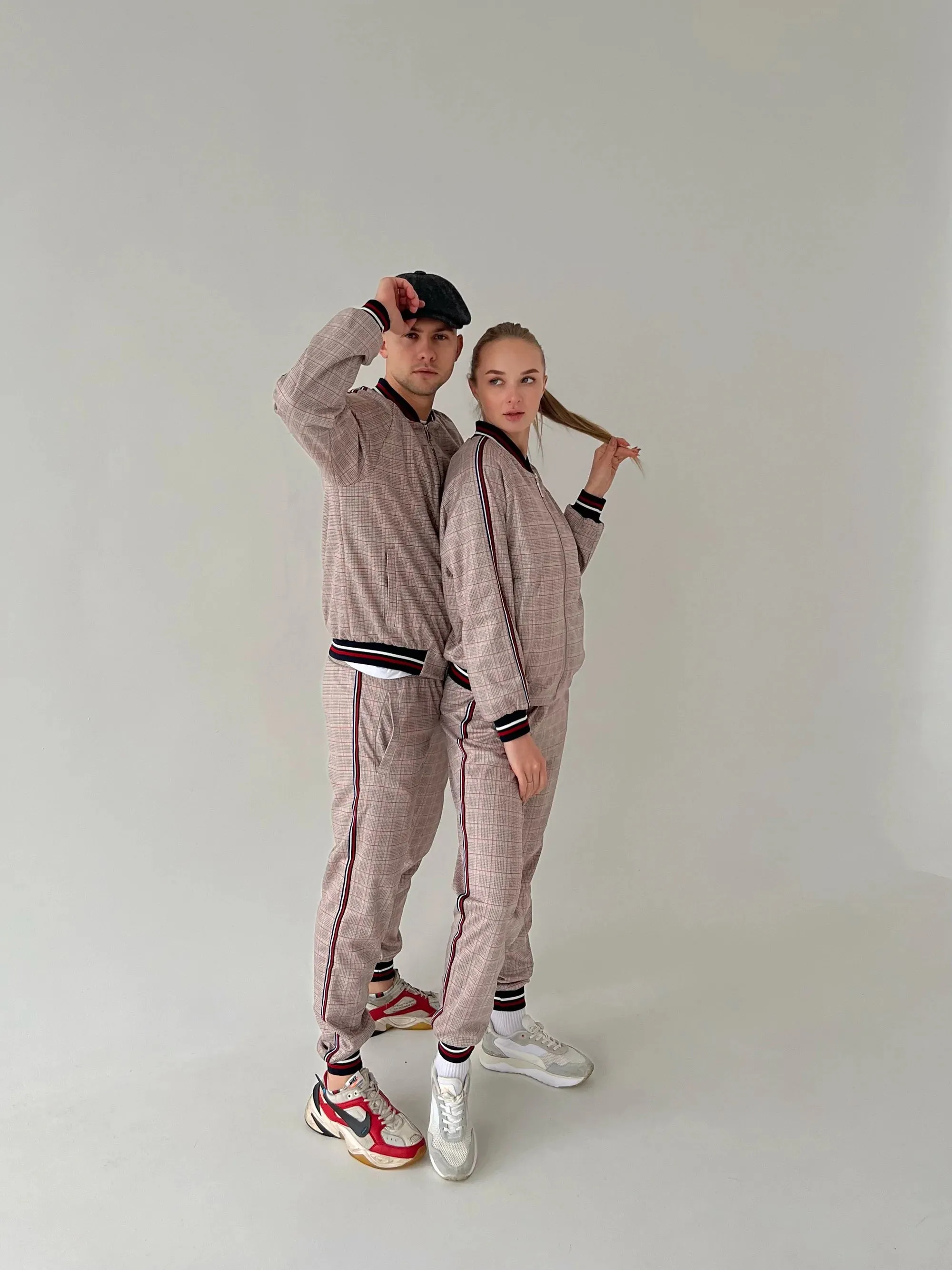 Two Piece Tracksuit Set - Plaid Casual Tracksuits TheGentlemen™
