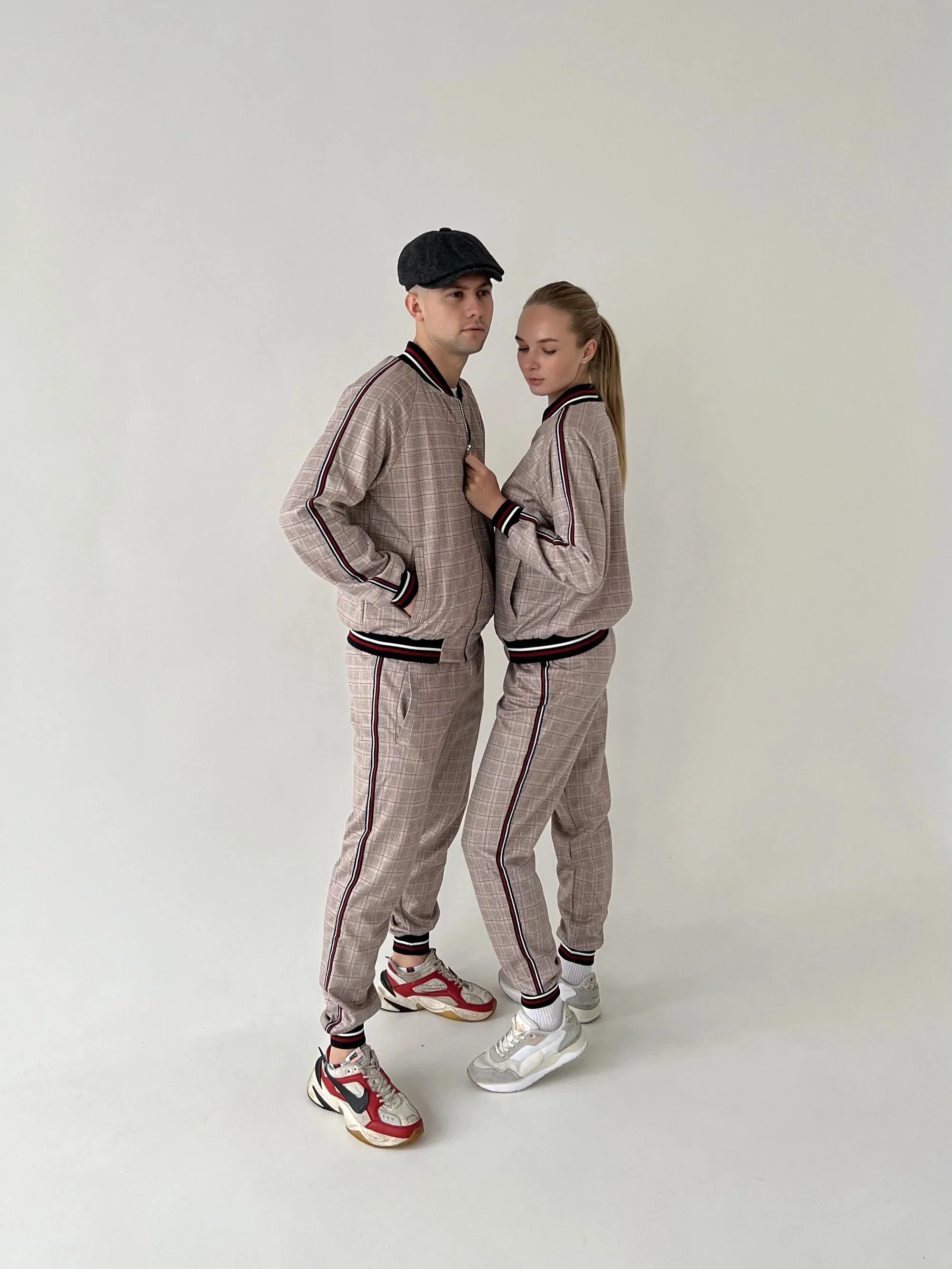 Two Piece Tracksuit Set - Plaid Casual Tracksuits TheGentlemen™